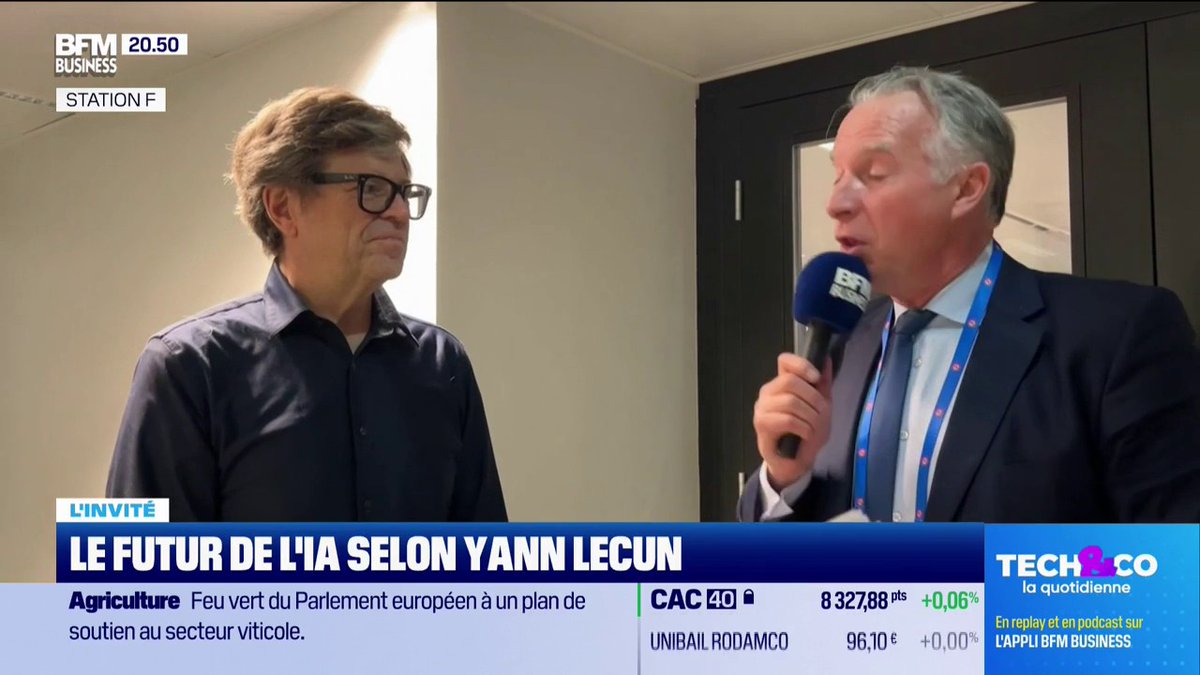 Y. LeCun: " On peut proposer une alternative aux américain" " En Europe, il y a plein de talents ! C'est l'idée de ma startup : une entreprise globale qui aura des bureaux un peu partout. On ira chercher les talents là où ils sont" 💬Yann LeCun , CEO d'AMI Labs 🎙️Frédéric Simottel