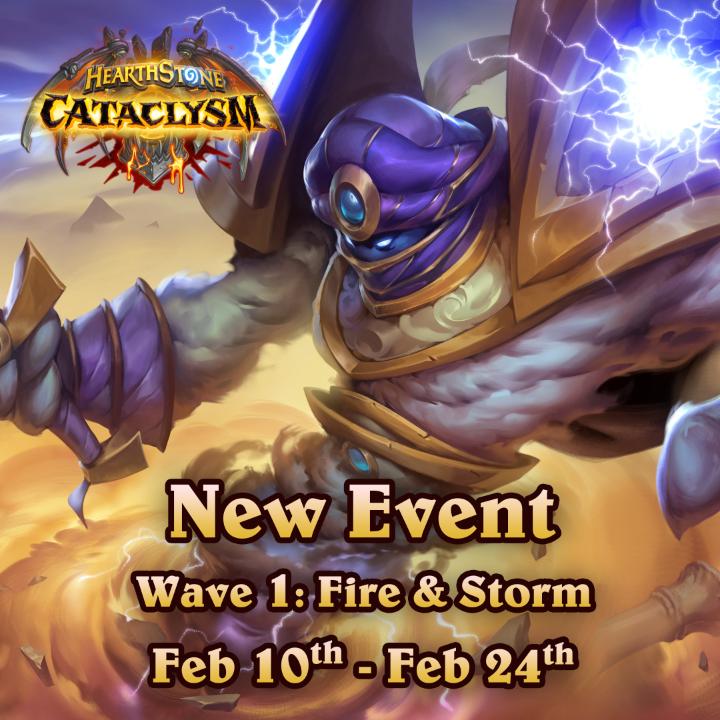 Wave 1 of the invasion is coming and Azeroth needs you 🚨 From February 10 to 24, fight your way to the finale and you’ll claim two GOLDEN Sands of Time Epic Cards, one CATACLYSM Card Pack, and the blazing Eternalflame Ragnaros Hero Skin.