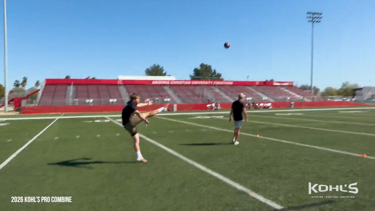 NFL Draft Eligible Punter Noah Botsford (Noah Botsford) of UTEP wins the punt finals of the 2026 Kohl's Pro Combine. UTEP Football // #NFL