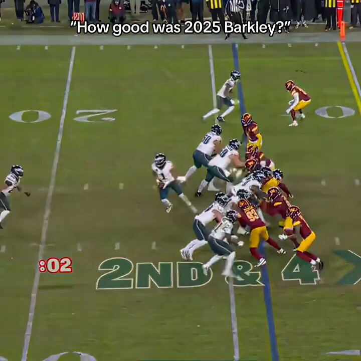“DAD, HOW GOOD WAS SAQUON BARKLEY IN 2025 ON THE #EAGLES…?” Barkley underratedly again had a legendary season in Philadelphia.