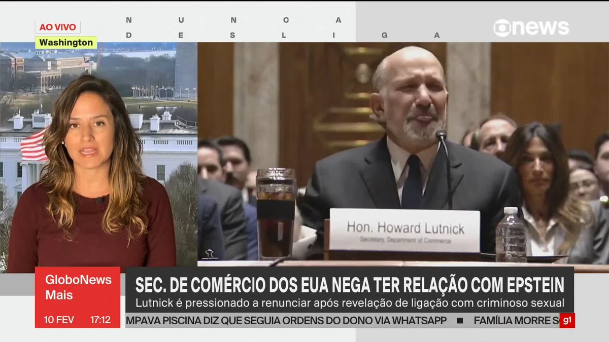 O secretário de Comércio dos Estados Unidos, Howard Lutnick, está sendo pressionado a renunciar por ligações entre ele e o criminoso sexual Jeffrey Epstein. Raquel Krähenbühl tem os detalhes. ➡ Assista ao #GloboNewsMais: #GloboNews