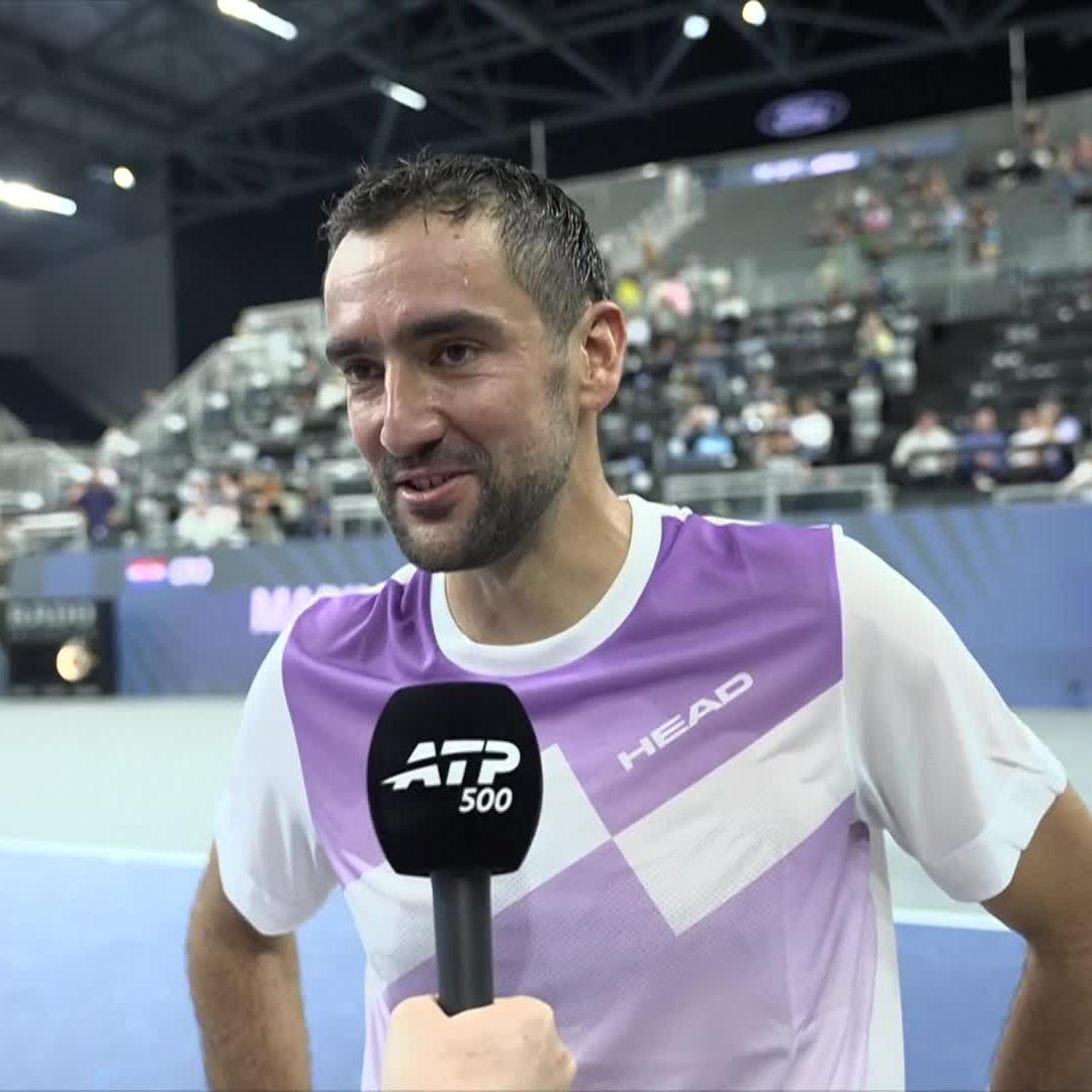 Marin Cilic on getting his 600th match win: "It's just a beautiful day. It's been so difficult these last couple years. I was battling through many things… It's just a joy to get this milestone. It speaks volumes about my dedication to tennis." 🥹