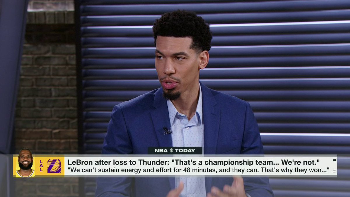 "The rest of those younger guys have to step up. ... They just can't get right." Danny Green weighs in on the Lakers after their loss to the Thunder ✍️