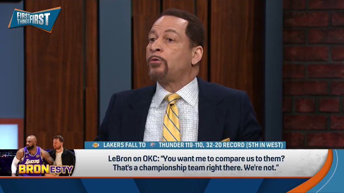“They’re not a contender. They’re a playoff team. I think their ceiling, and I’m being generous here, is the 2nd Round…Luka is difficult to build around. Period.” Chris Broussard explains why he doesn't think the Lakers are mailing it in: