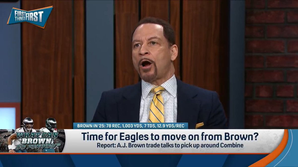 .Chris Broussard thinks it’s worth taking calls to trade AJ Brown: “I’m starting to feel like the Eagles might be in for a rough season.”