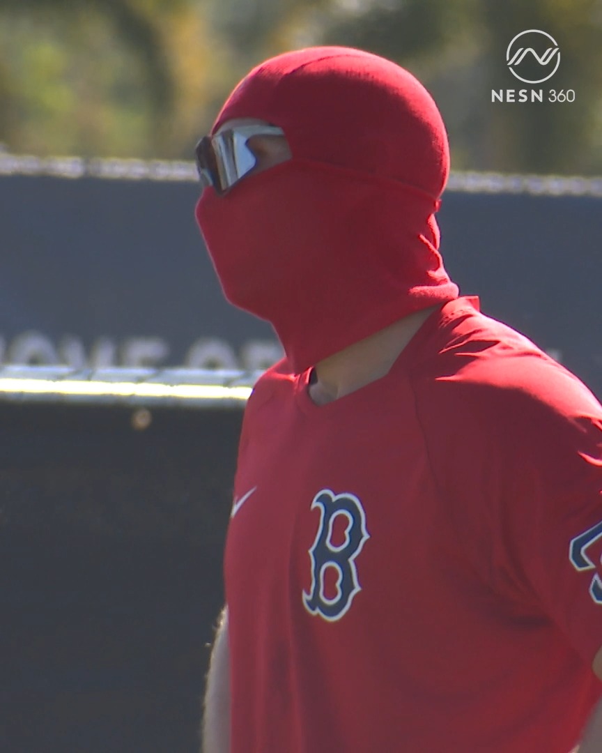 You know it's baseball season when Triston Casas is out in the shiesty 🥷