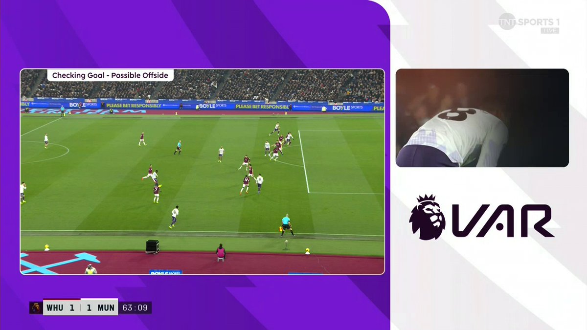 Fine margins 📐 Casemiro thought he had Manchester United's equaliser but he was just offside... TNT Sports &amp; discovery+ UK