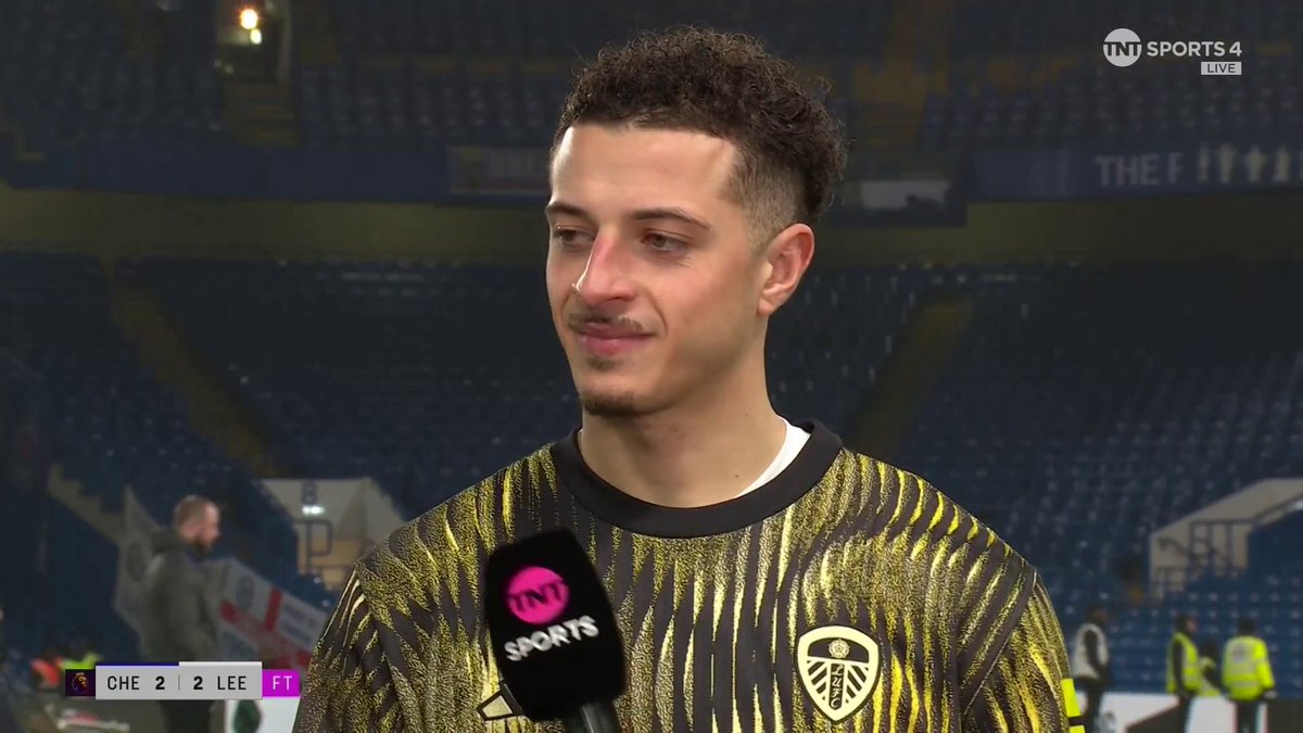 "I looked back at the halfway line because I thought it was a goal" Ethan Ampadu analyses Leeds' 2-2 draw with Chelsea with Joe Cole and Joe Hart... 🎙️ Jules Breach 📺 TNT Sports &amp; discovery+ UK