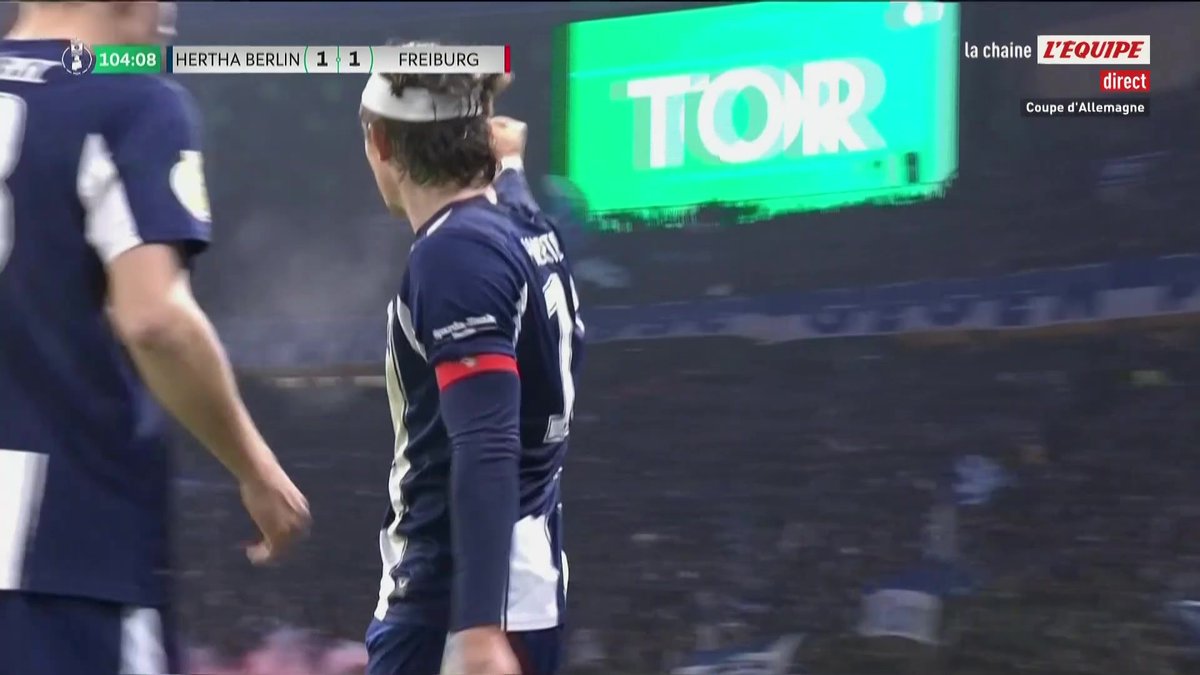 🚀​ SUPERBE FRAPPE EN LUCARNE DE REESE POUR L'HERTHA BERLIN POUR L'EGALISATION ! #lequipeFOOT