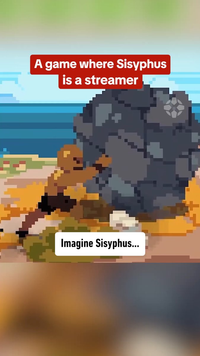 Chat, is Sisyphus happy? Imagine Sisyphus Happy re-imagines the Greek myth legend as a livestreamer: