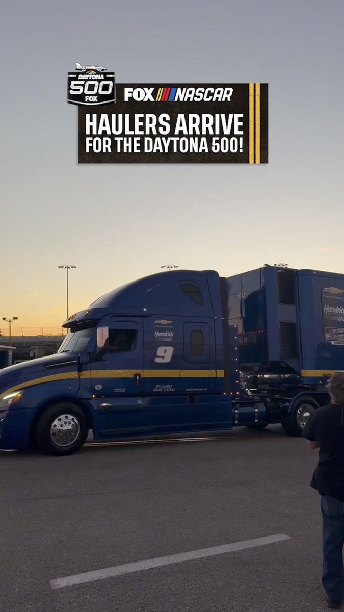 HAULERS HAVE ARRIVED. Daytona 500 week is officially underway at the track! #HotPass | Bob Pockrass