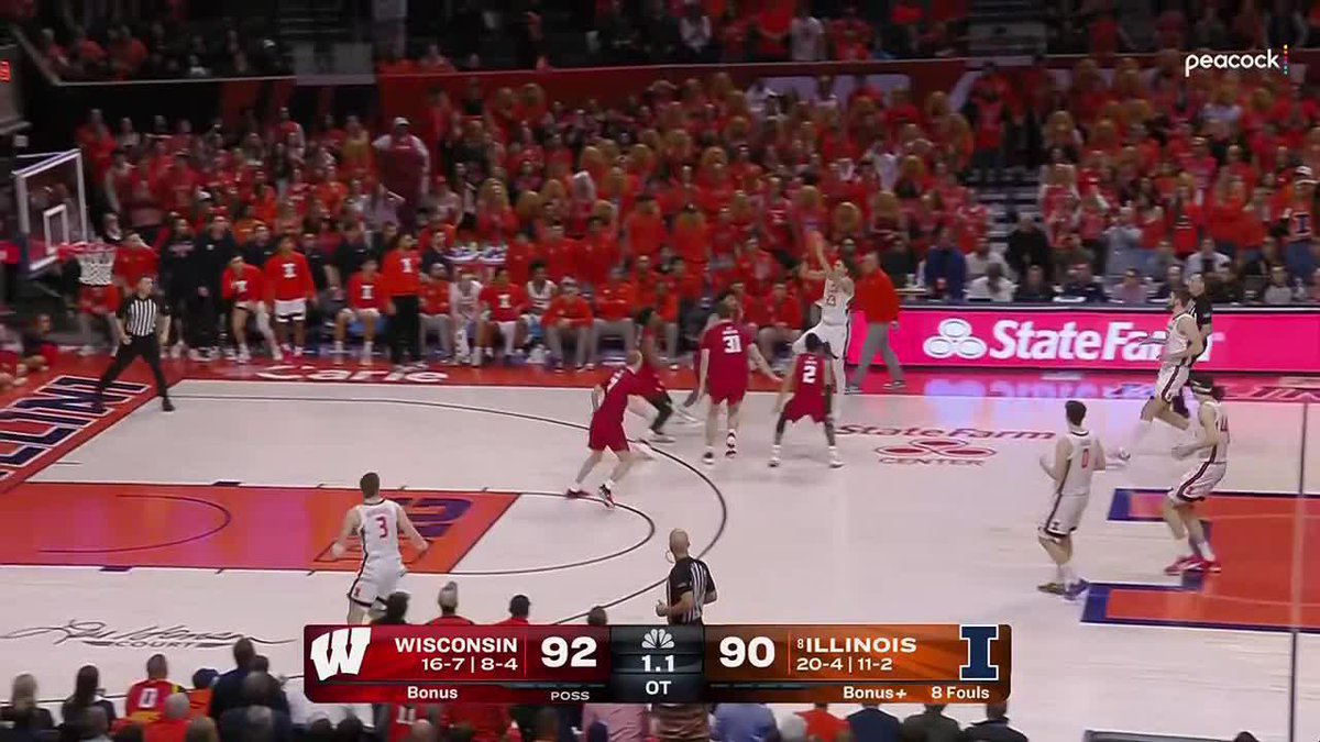 The Badgers upset No. 8 Illinois 🤯👏 Wisconsin Basketball