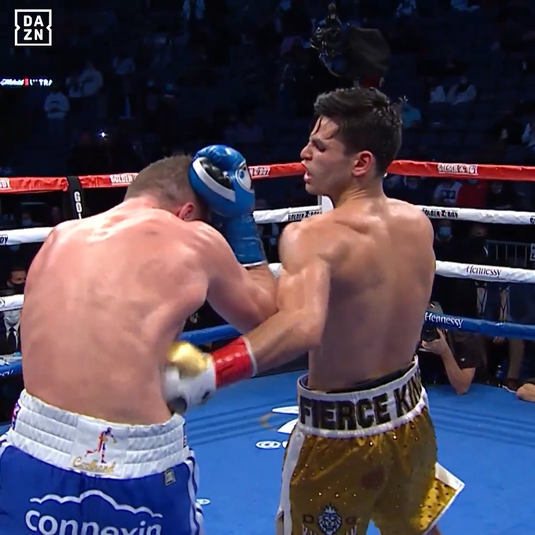 This body shot from Ryan Garcia sent ripples through Luke Campbell’s body 😱 🎟️ Get your tickets now: The Ring: High Stakes l Exclusively on DAZN l Feb 21st in Las Vegas 🥊