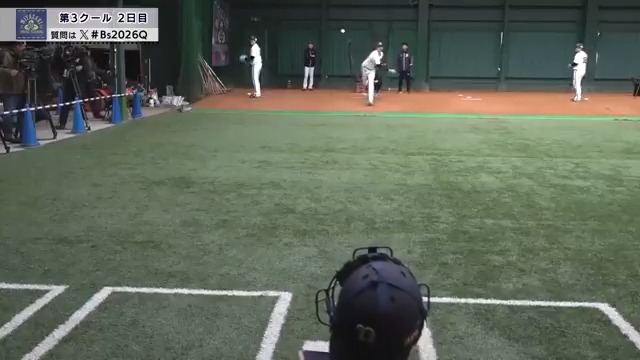 213㎝の長身から角度ある球を投げ込む!! オリックス #ジェリー 投手の投球を審判カメラ目線で👀 #Bs2026 👇ライブ配信はこちら