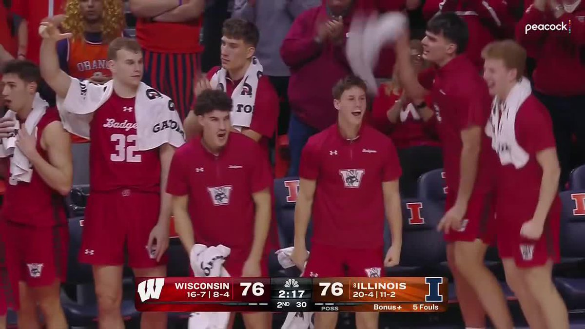 It was 71-59 with just over 8️⃣ minutes left. Here's how Wisconsin Basketball rallied to force OT en route to an eventual 92-90 upset at No. 8 Illinois 👇