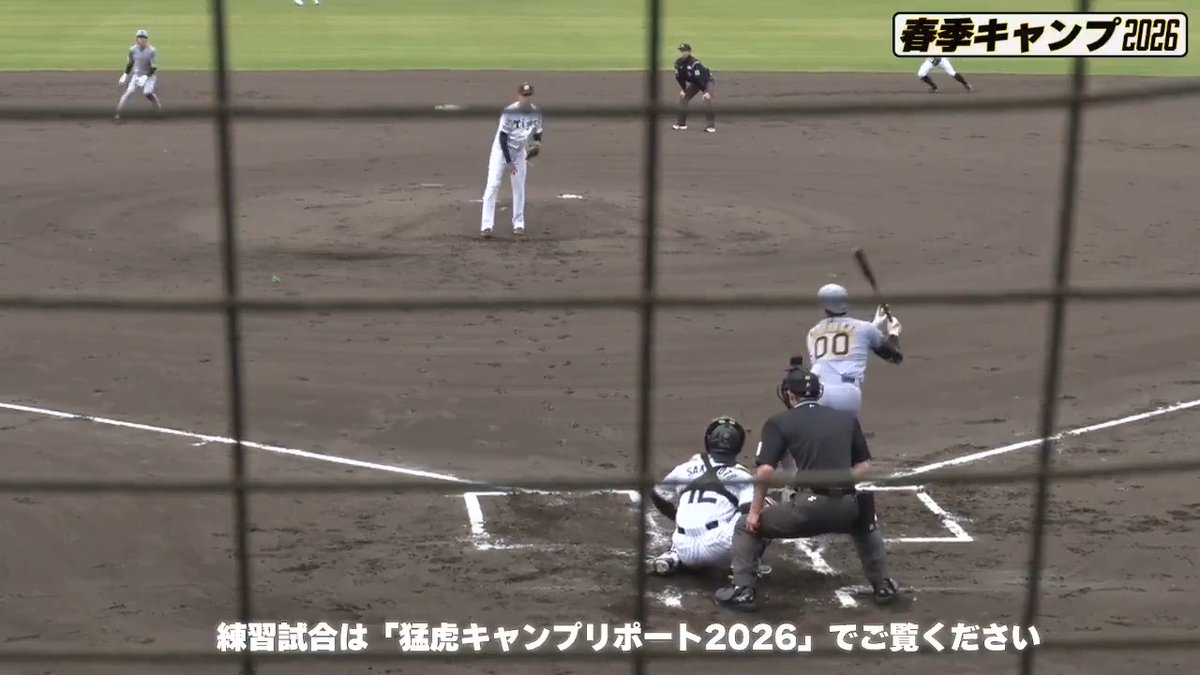 【宜野座】 新加入の元山選手がセンター前へ2点タイムリーヒットを放つ！ #hanshin #虎テレ #阪神タイガース #熱覇 虎テレでは春季キャンプをライブ配信
