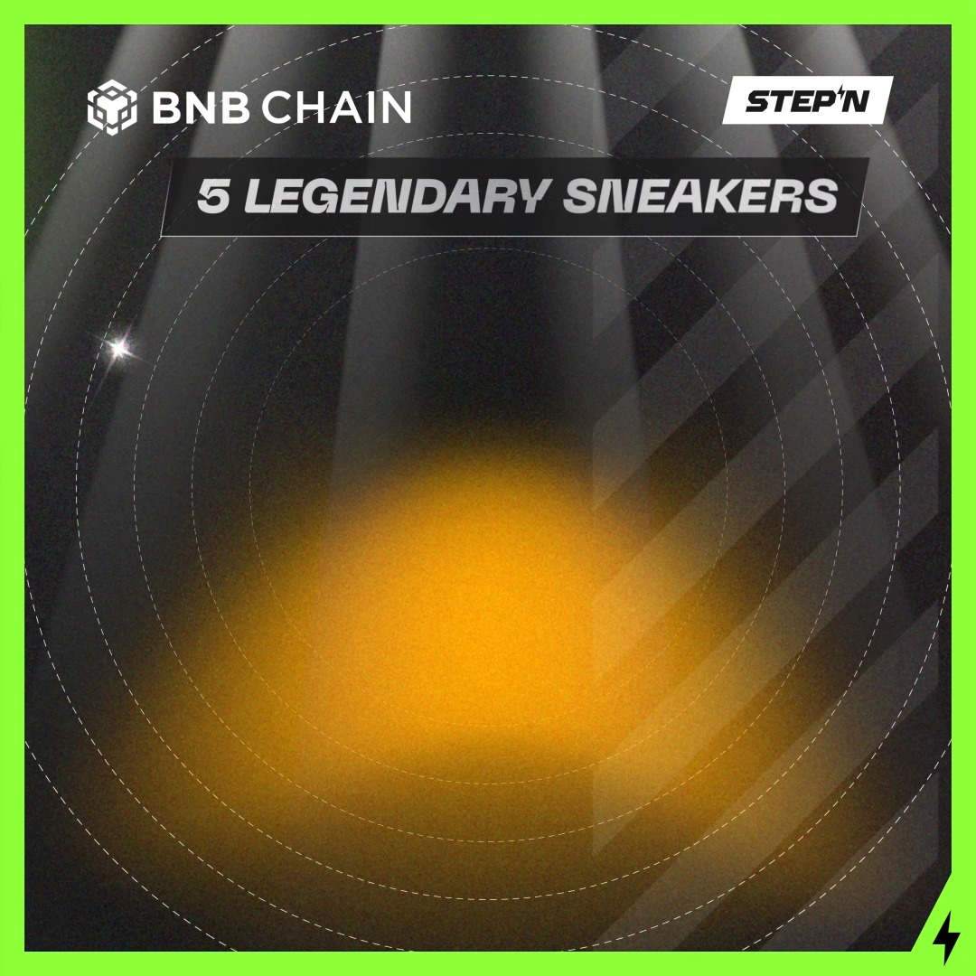 🔨 The Legendary Sneaker Auction is LIVE on BNB 👟🟡 It’s time, 5 Legendary Sneakers are now up for auction: 👟 1 Walker | 1 Jogger | 1 Runner | 2 Trainers ⏰ Live now until Feb 13, 6 AM UTC 🔗 Exclusively on BNB Chain Quick heads-up: The Auction runs on using NFT tickets on Polygon, but your Legendary Sneaker will land directly in your BNB in-app inventory once the auction ends (you just need to link STEPN to your FSL ID used in the auction). The hammer is up, go place your bids! 🔨
