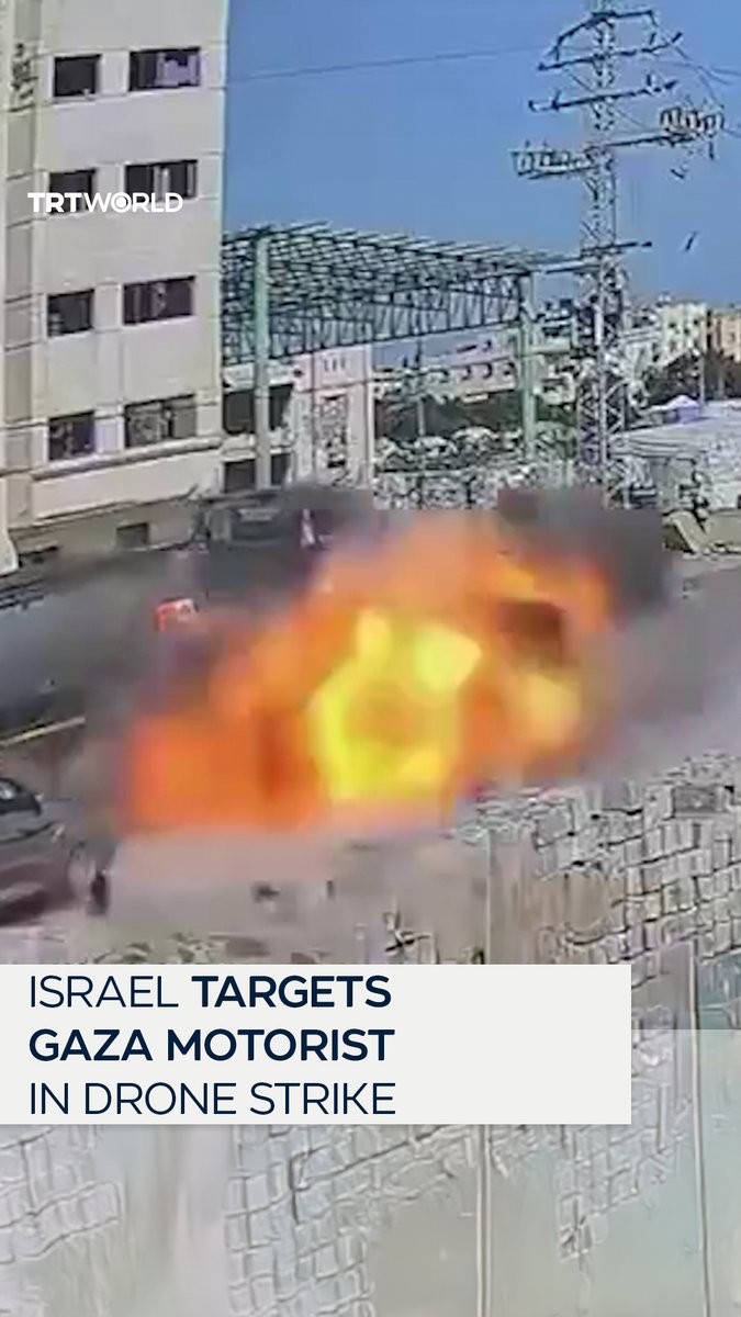 An Israeli drone strike targeted an electric motorcycle on Salah al Din Road in Gaza on February 10, killing the rider and a passerby