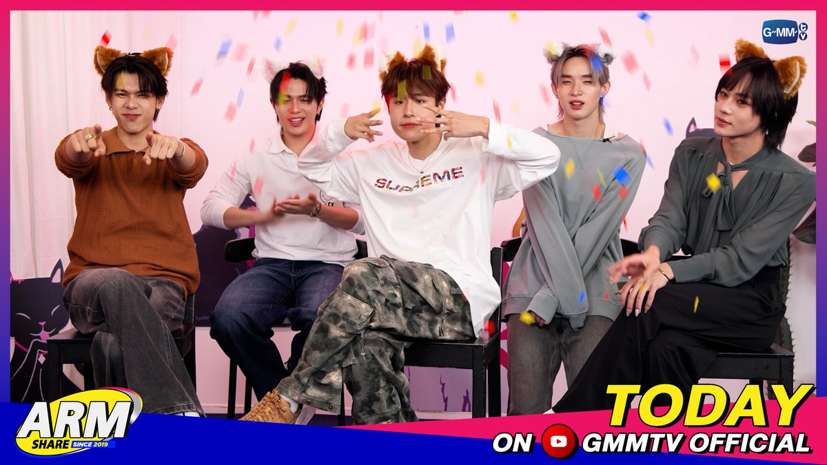 #ARMSHAREEP197 วันนี้!! เมื่อ LYKN ต้องกลายมาเป็นพ่อแมว 🐈✨ "อาร์ม" ชวน 5 หนุ่ม "วิลเลี่ยม, เลโก้, นัท, ฮง และตุ้ย" มาทดสอบทักษะภาษาแมวก่อนไปรับน้องแมวมาดูแล บอกเลยสนุกแน่งานนี้! วันนี้ เวลา 18:00 น. ทาง Youtube : GMMTV Official #ARMSHARE #GMMTV ✊🏻💛ดับบลิวซี วิลเลี่ยม จักกะปรั๊ดดดดด เล็_ทส์โก_อีทติ้ง nnutdan ฮงชิโฮชิ เอม.ตุ้ยยยย 🤏🏻
