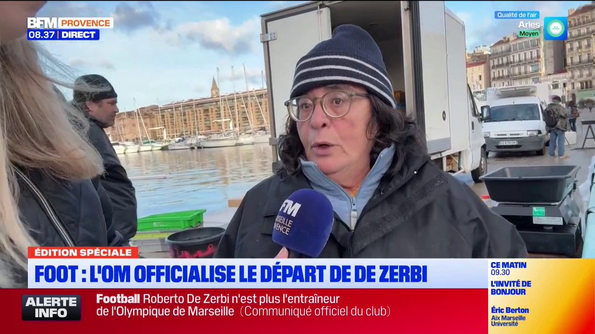 L'OM officialise le départ de De Zerbi. Joséphine, la star des poissonnières à Marseille, réagit