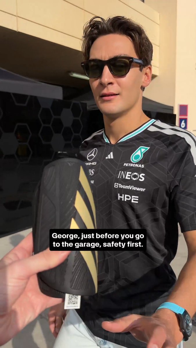 Safety first, George Russell 😆😉