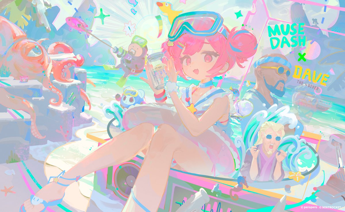 🦀本🦈日🐟の🐠水🐡揚🪼げ🦑 網を投げたら、かかったのは全部新曲！？ バンチョ師匠、これらも美味しい料理にできるかな ( ･`ω･´)っ💿 デイヴ・ザ・ダイバーコラボ × Cosmic Radio 2025 × MD 補完計画、2月13日にリリース～ #MuseDash