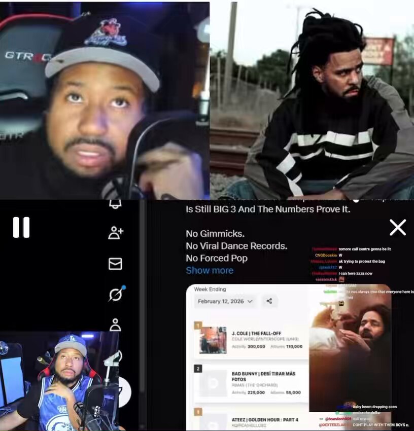 Dj akademiks reacts to J.Cole album the fall off projected to sell 300k first week
