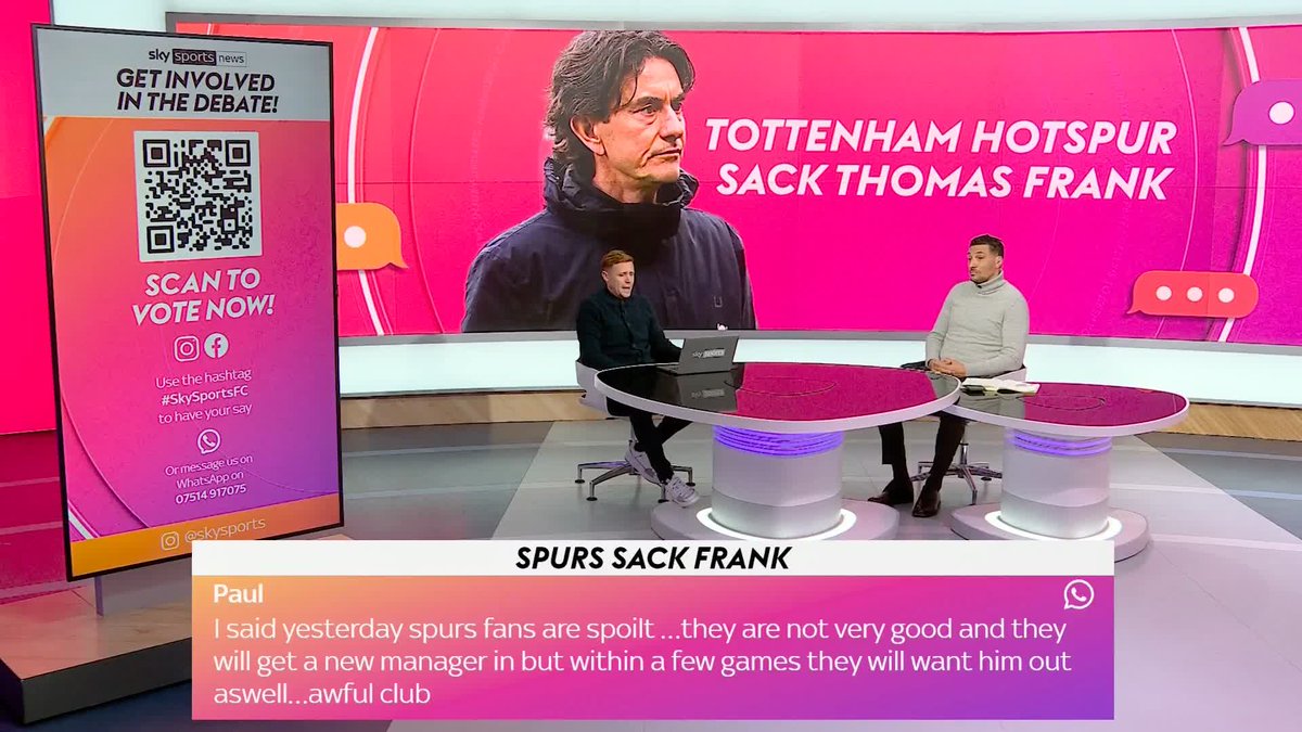 🗣️ ''His personality and management style is not something I think integrates into a Tottenham Hotspur culture'' Should Roberto De Zerbi takeover Spurs with the Italian odds-on favourite for the role?