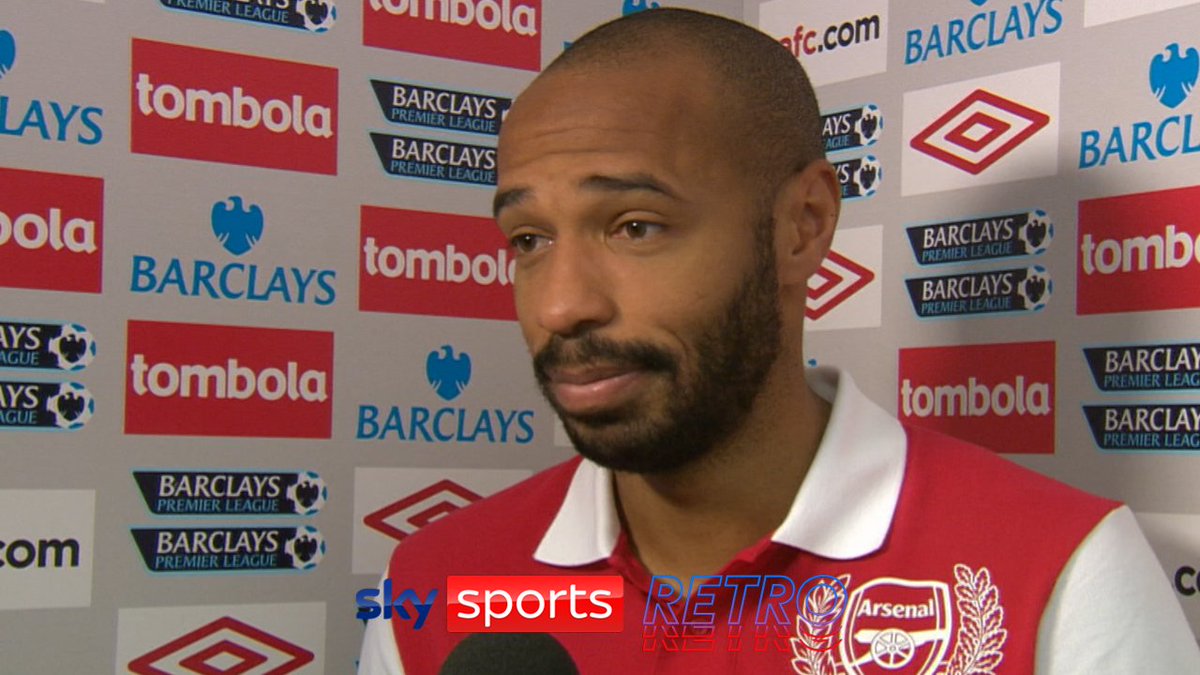 Thierry Henry after scoring his last goal for The Arsenal, 14 years ago today.