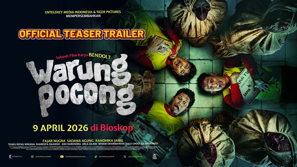 Satu lagi film horor komedi yang tayang tahun ini, WARUNG POCONG!! Meskipun horor komedi tapi tampilan dan penampakan wujud pocongnya serem bener buset 😭 Btw, menarik juga liat Shareefa Danish main film horor tapi komedi kaya gini 😂