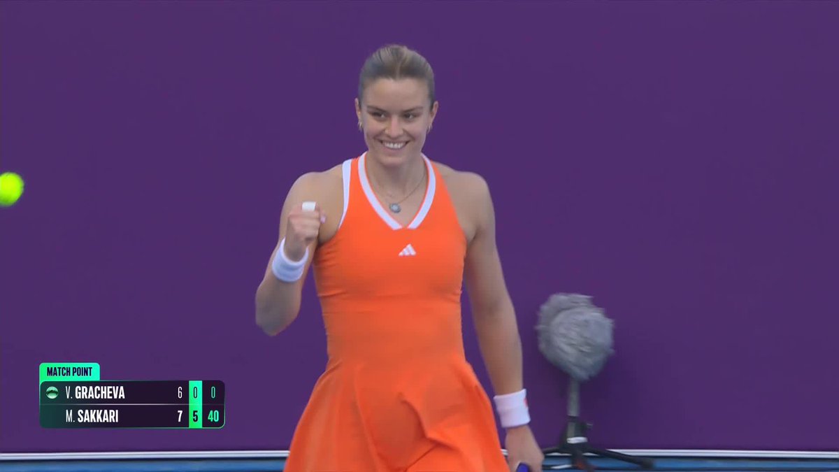 Fourth Doha quarterfinal 🔜 Maria Sakkari defeats Gracheva in straight sets! #QatarTotalEnergiesOpen