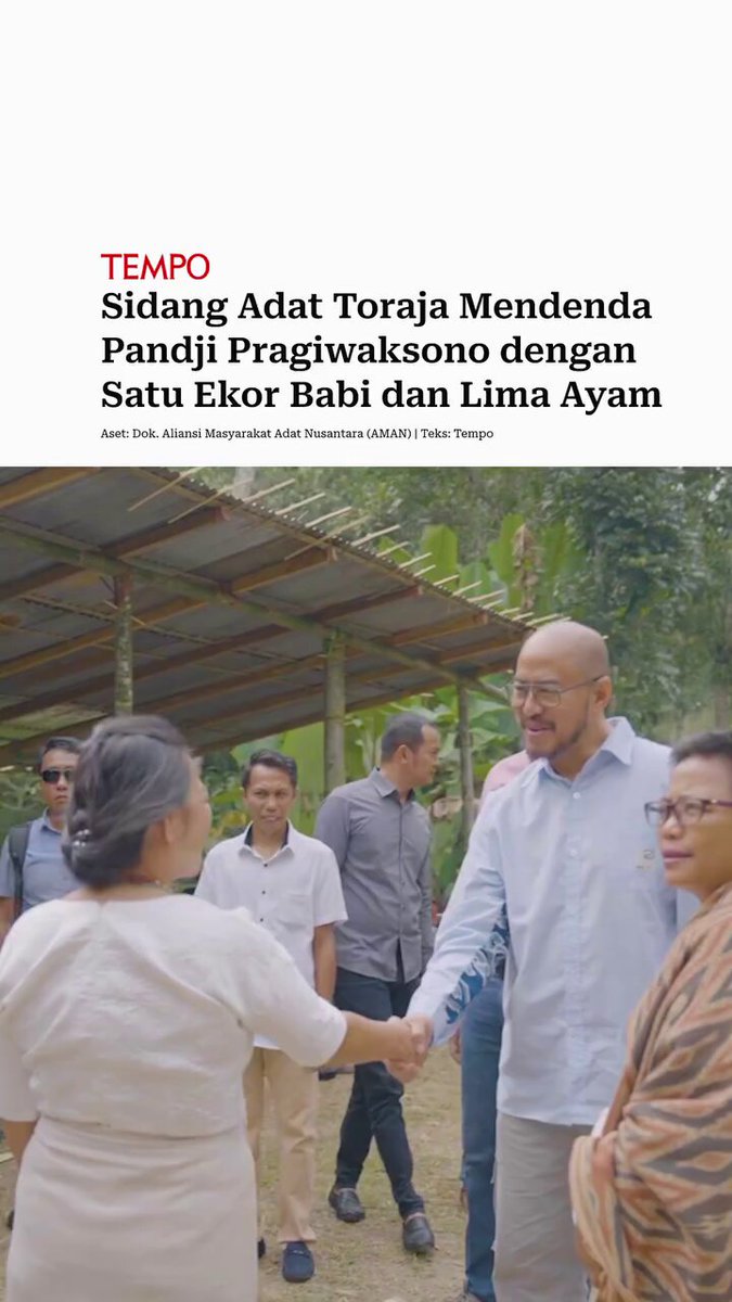 Komedian Pandji Pragiwaksono telah menjalani peradilan adat masyarakat Toraja di Tongkonan Layuk Kaero, Desa Lembung Kaero, Kecamatan Sangalla, Kabupaten Tana Toraja, Sulawesi Selatan, pada 10 Februari 2026. #tempodotco #pandjipragiwaksono