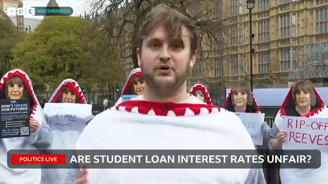 "We were promised a system where we'd never even have to look at our debt... we need to see an end to this freeze on our futures" Alex Stanley, NUS vice-president for higher education, demands changes to government student loan reform #PoliticsLive