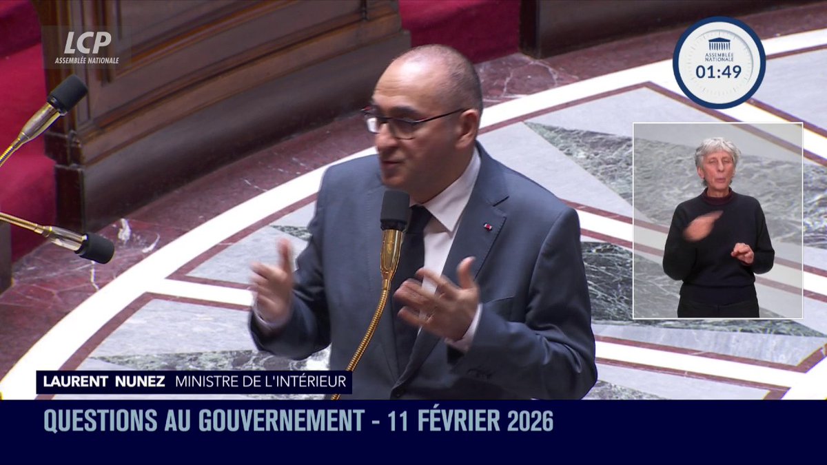 "En République il n'y a pas d'indésirables", martèle Laurent Nuñez. "Qui allez-vous convaincre de ces contrôles au faciès qui n'existent pas ? Une amende forfaitaire délictuelle est toujours adossée à une infraction". #QAG #DirectAN