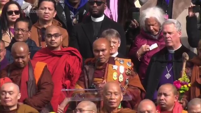 A group of Buddhist monks has finally reached Washington, D.C., after completing a 15-week trek from Texas that captivated the country.