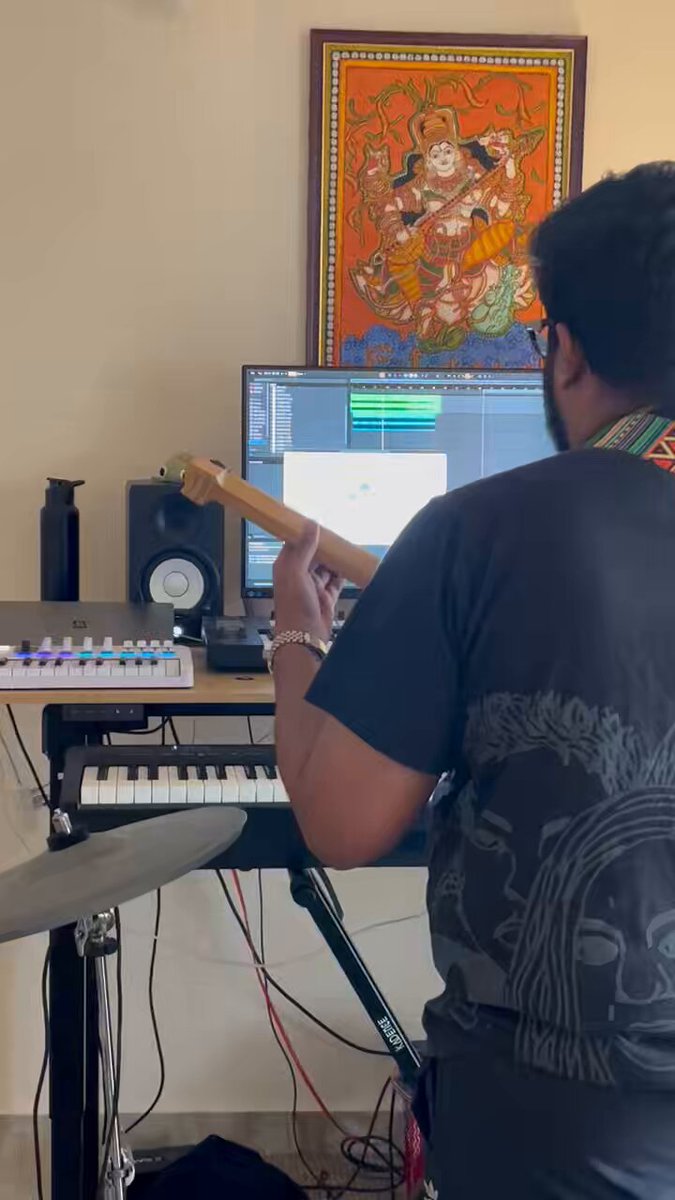 Behind the scenes with our in-house rockstar, shaping the sound of Sarvam brand video Unnikrishnan Nambiar