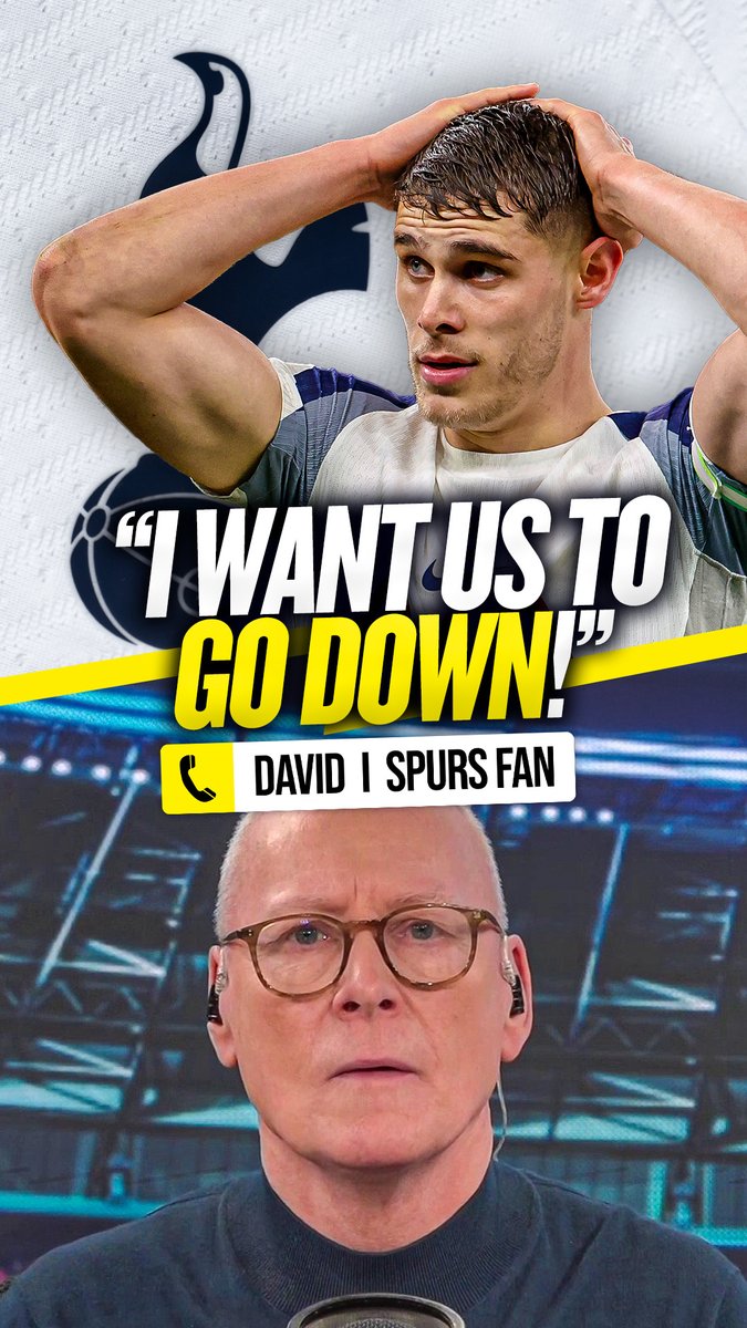 🙏 "I so hope we get relegated!" ❌ "I hope we lose every game!" This #THFC fan is desperate for his club to lose to #AFC and go down this season! 🤯