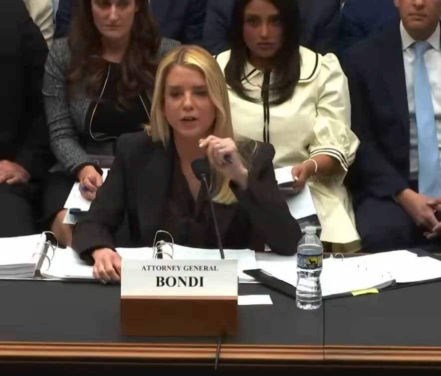 BREAKING: Pam Bondi is completely unhinged. She is refusing to answer any questions and then attacks Congress when they ask. If you are satisfied with this, as Congress asks her about the Epstein files then you are a piece of crap who supports sex traffickers. She is now talking about the DOW while democrats ask her about the victims of Epstein files.