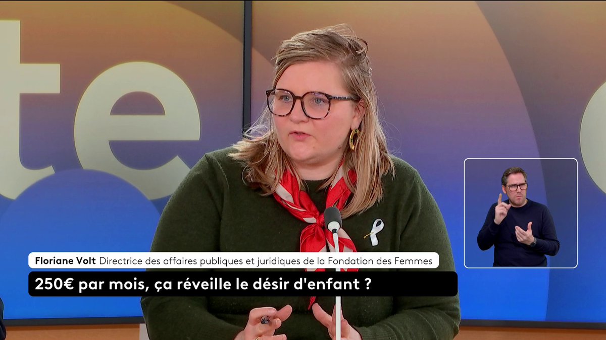 🔴 🗣️ Natalité : Un rapport parlementaire propose de verser 250 euros par enfant et par mois. "Je pense que ce n'est pas beaucoup", estime Floriane Volt, membre de la Fondation des Femmes. Gilles Bornstein #CestTouteLaQuestion #Canal16