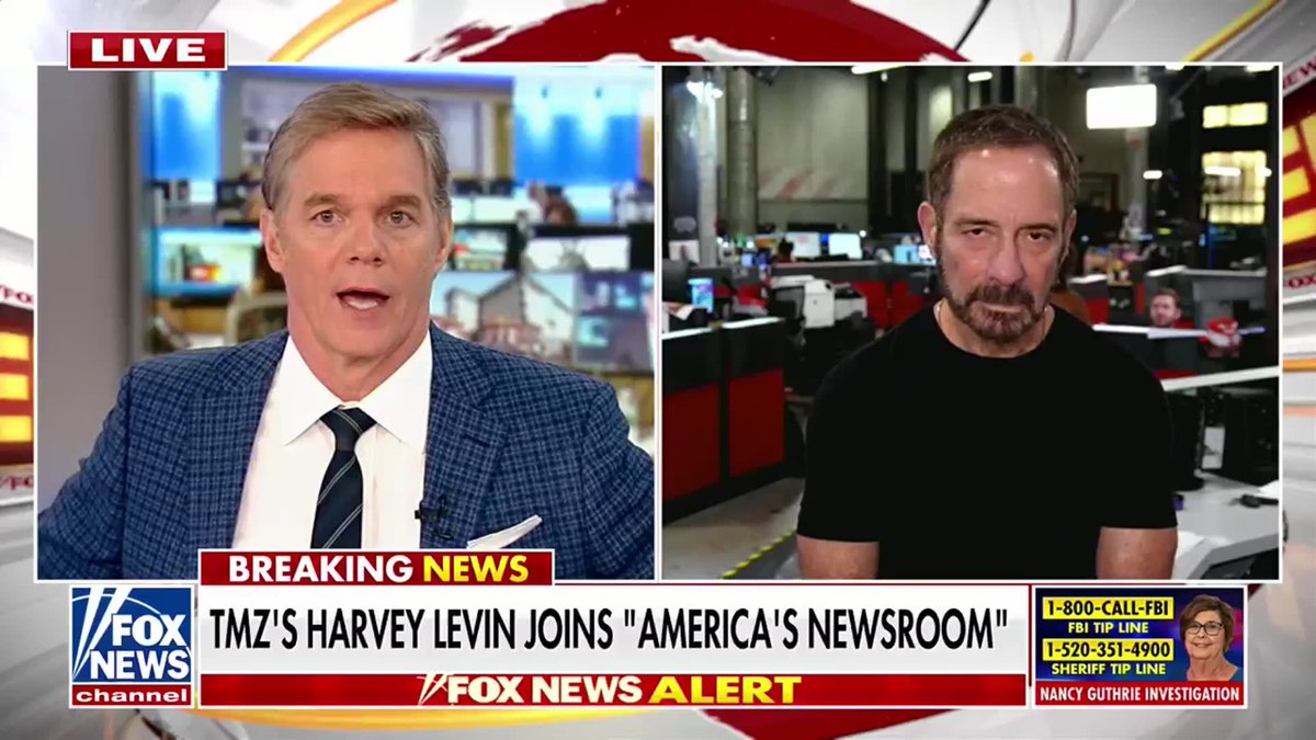 BREAKING: Third letter sent to TMZ founder Harvey Levin claims to know who Nancy Guthrie kidnapper is. HARVEY LEVIN: "An hour and a half ago we got a kind of bizarre letter, an email from somebody who says they know who the kidnapper is, and that they have tried reaching Savannah's sister Annie and Savannah's brother to no avail." "They said they want one Bitcoin sent to a Bitcoin address that we have confirmed is active." BILL HEMMER America's Newsroom