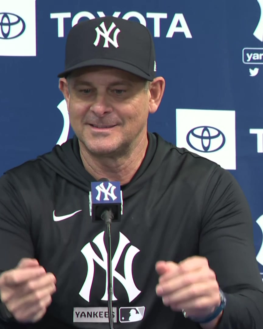 Aaron Boone says that the Yankees are healthy coming into spring training