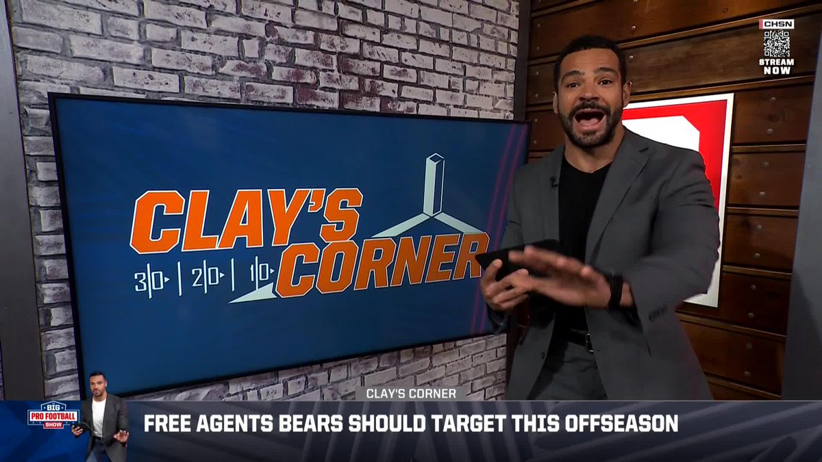 These are 3️⃣ free agents the Bears should target this offseason according to Clay Harbor 👀 Who's on your free agent wish list? 🤔