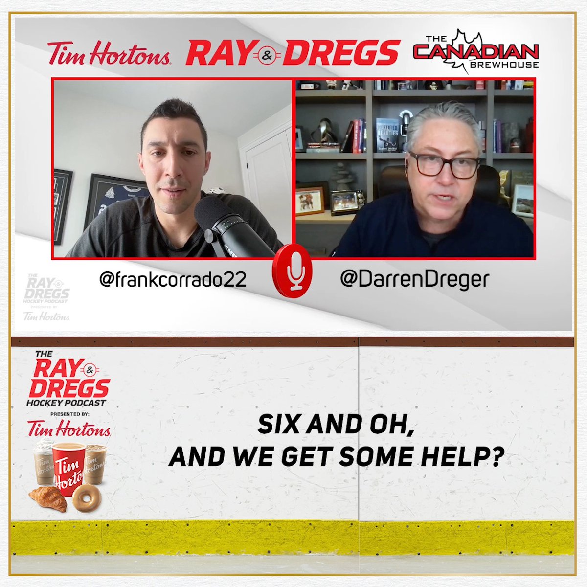 🚨Leafs a Fixer Upper?🚨 Join the NEW Property Brothers, Frank Corrado &amp; Darren Dreger as they decide if #LeafsForever need a rebuild, retool or to stay the course in The Canadian Brewhouse Headlines! Full pod presented by Tim Hortons On all platforms here: