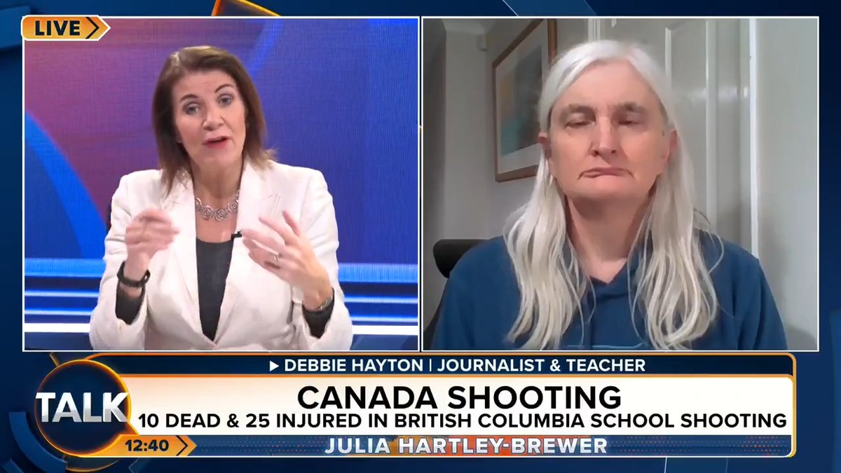 Debbie Hayton and Julia Brewer on the school shooting in Canada, "If it had been a trans victim, the media would have talked non-stop about it. But they ignore it when it's the perpetrator"