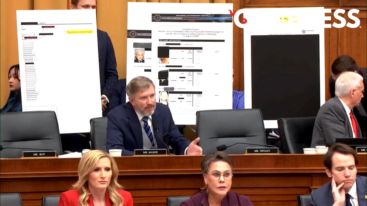 🚨WATCH: A HEATED exchange breaks out between AG Pam Bondi and Rep. Thomas Massie (R-KY) about Epstein file redactions. "This guy has Trump Derangement Syndrome," Bondi said of Rep. Massie.