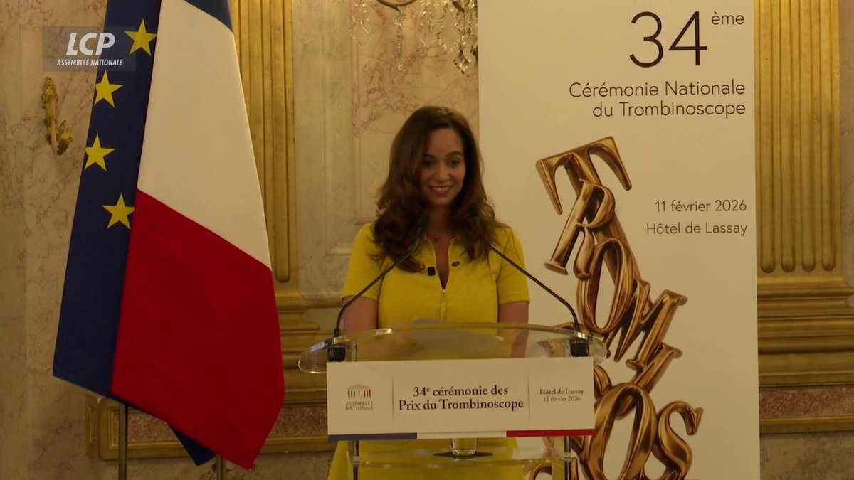 "Je suis très honorée d'être la révélation politique, et je tiens à vous rassurer ce prix-là, je le connais très bien. Merci à vous, je le prends comme un encouragement", réagit Sarah Knafo à son prix.#CérémonieduTrombinoscope Le Trombinoscope