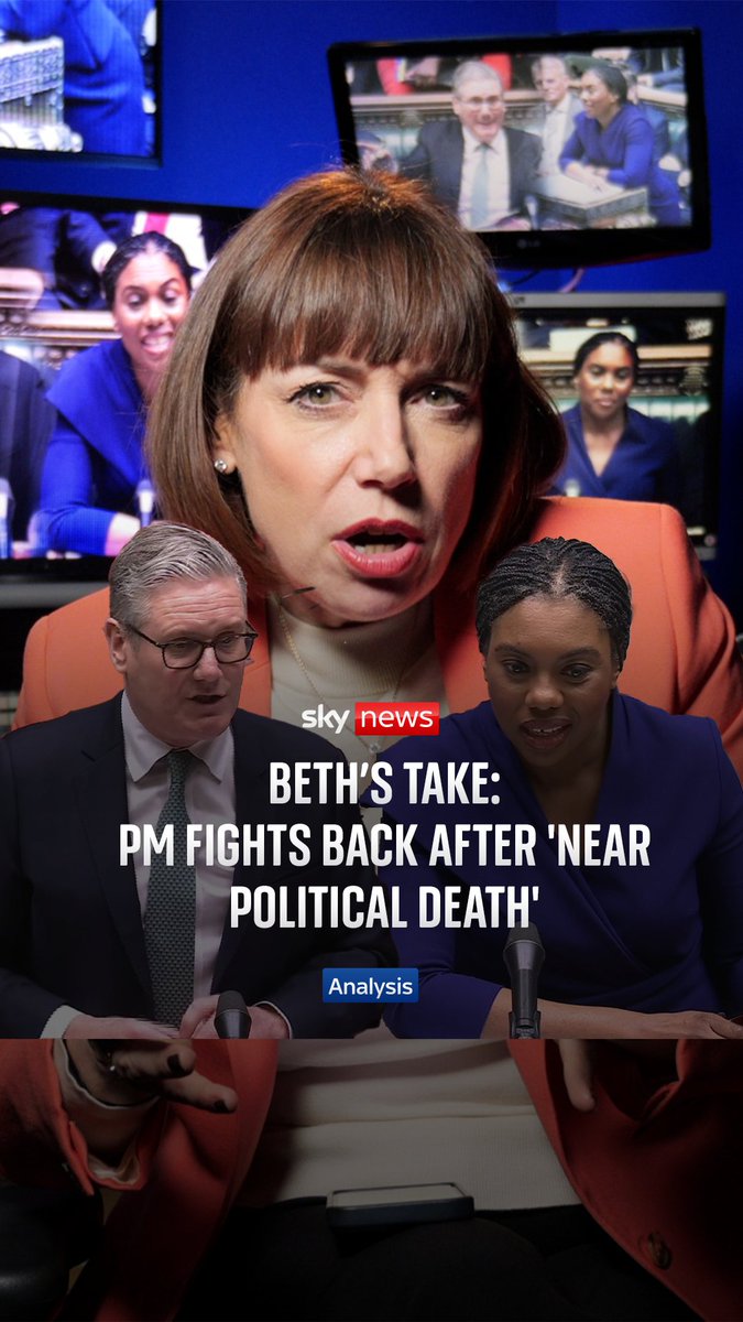 Sir Keir Starmer faced his first Prime Minister Questions after his "near political death" this week - following scandals over Peter Mandelson and Matthew Doyle. Sky's Beth Rigby says the prime minister 'came out swinging', after surviving 'an incredibly perilous week'.