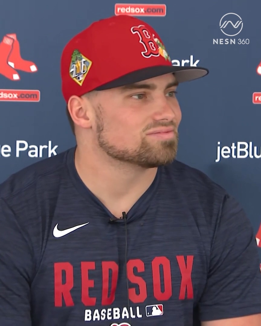 Caleb Durbin 🤝 Dustin Pedroia "He's definitely one of my favorite players growing up, and a guy that I definitely try to model my game around."