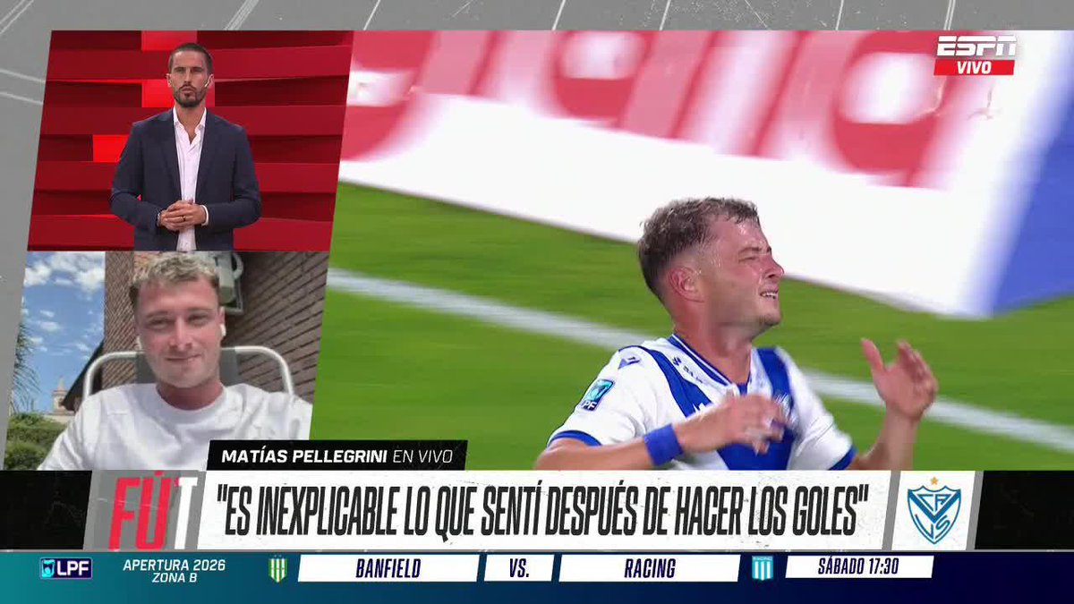 🗣️ "Diego (Valdés) me mandó de la nada un video y era de la que no se la di, no había nada más que agregar" 😅 ✍️ Matías Pellegrini en ESPN F3, sobre lo que pudo ser el 3-0 de #Vélez ante Boca.