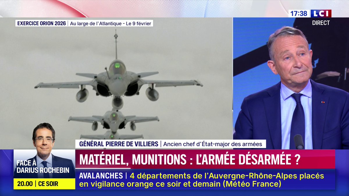 "C'est le désaccord de fond que j'ai eu avec le président en 2017" alerte le général Pierre de Villiers : "on a désarmé le régalien pour financer notre modèle social, maintenant il va falloir faire l'inverse parce qu'on n'a pas le choix."